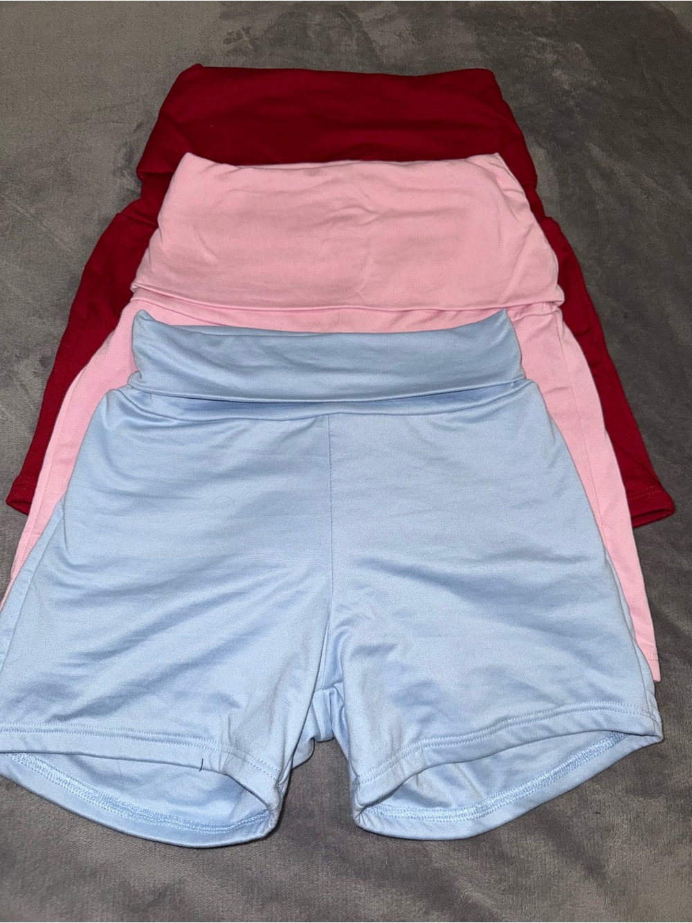 Stretchy fold over shorts